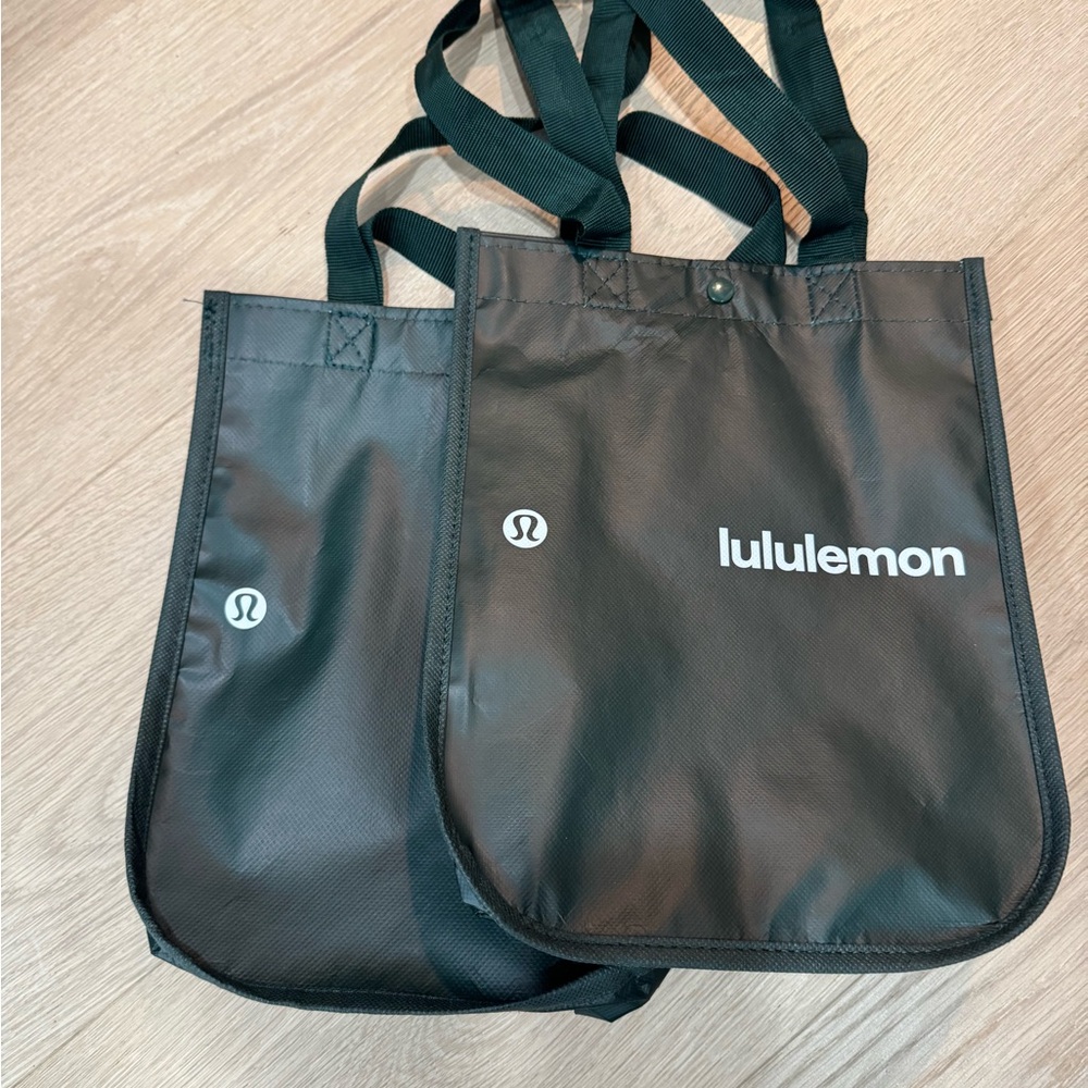 Lululemon Black Tote Bags with Logo